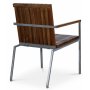 Gartenstuhl Alva – Teak/galvanisiertes Metall