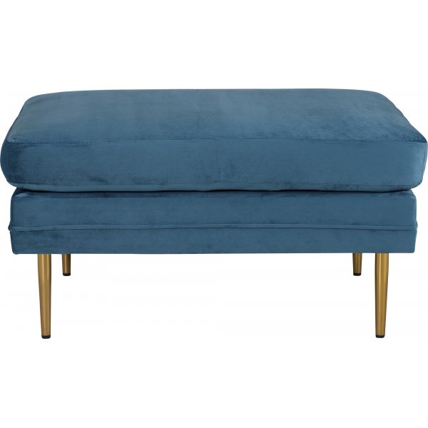 Savanna Hocker - Blauer Samt