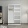 Kapusta Kleiderschrank 120 cm - Weiß/Anthrazit