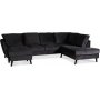 Country U-Sofa mit offenem Ende rechts - Anthrazitgrau (Samt)