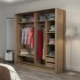 Kapusta Kleiderschrank 180 cm - Braun/Schwarz