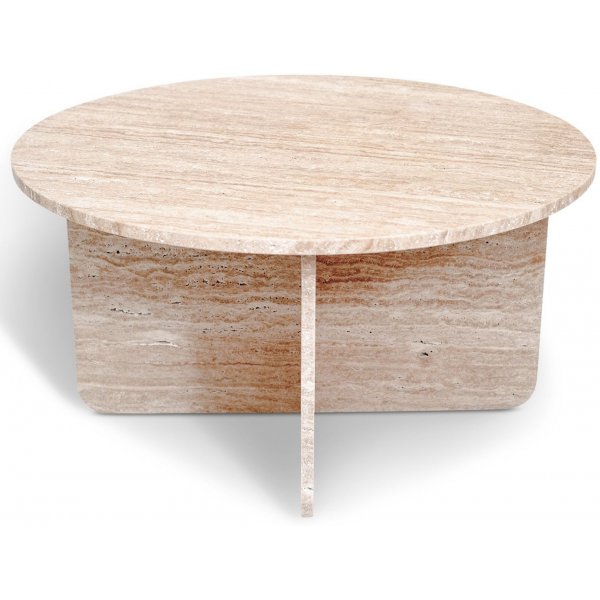Runder Couchtisch Level aus Travertin Ø85 cm