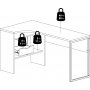 Function Plus Schreibtisch 145,1 x 81 x 76,8 cm - Schwarz/Eiche