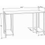 Akademie-Schreibtisch 125,2 x 60 cm - Weiß