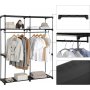 Kleiderschrank Joshua 140 x 174 cm - Schwarz