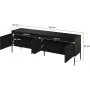 Trend-Medienbank B167 cm - Schwarz