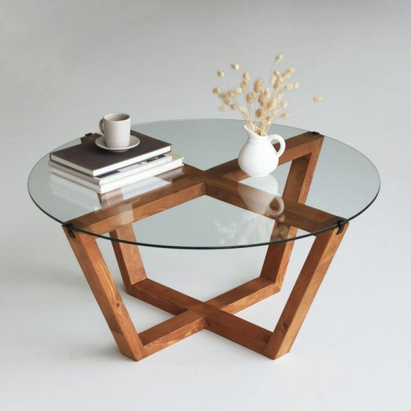 Lotus Couchtisch Ø75 cm - Holz