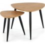 Adaline Couchtisch 40x40 | 60x60 cm - Eiche/schwarz