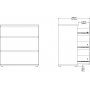 Nova Kommode mit 3 Schubladen - Eiche