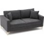 Berlin 2-Sitzer Sofa - Anthrazit/Gold