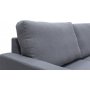 Nova U-Sofa Hellgrauer Stoff - Rechts