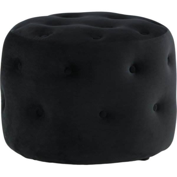 Respit Hocker - Schwarzer Samt