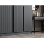Cikani Kleiderschrank 225x52x210 cm - Anthrazit