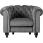 Sessel Chesterfield grau Samt Royal