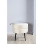 Pouf Mariana - Samt in Beige