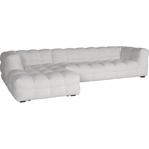 Diwansofa Bouclè cremeweiß 322 cm