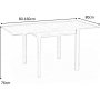 Yaritza ausziehbarer Esstisch 80-160 cm - Weiß/Eicheonoma