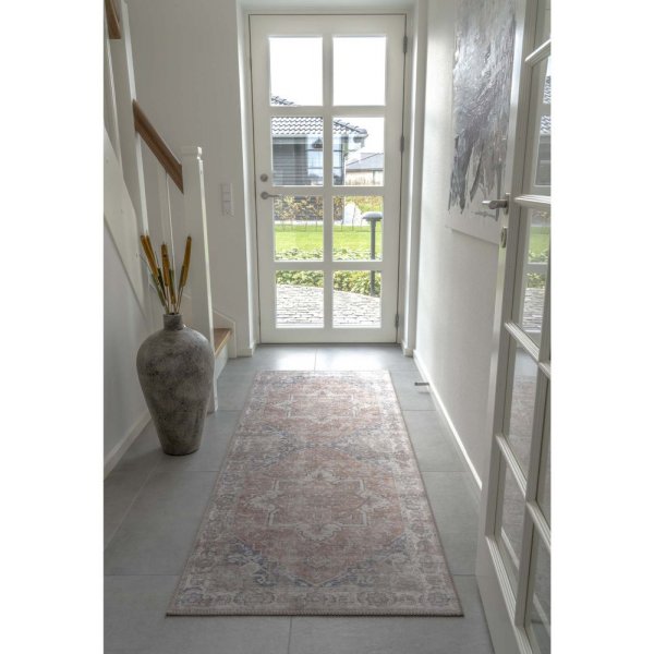 Havana Teppich - Orange/Blau - 80x200