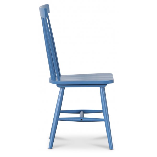 Sprossenstuhl Gotland - Taubenblau RAL5007 + Möbelfüße