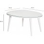 Gusto Couchtisch 75 x 55 cm - Weiß