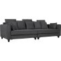 Brandy Lounge 4-Sitzer-Sofa XL - Dunkelgrauer Stoff