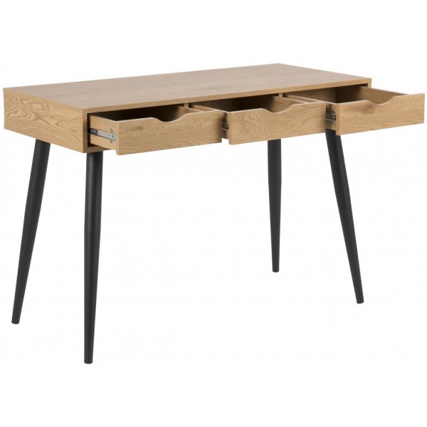 Neptun Schreibtisch 110x50 cm - Imitat/schwarz