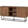 Zela Sideboard - Nussbaum/schwarz