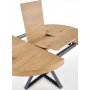 Mercy Esstisch 120-160 x 120 cm - Eiche/Schwarz
