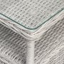 Pigeon Outdoor-Möbel-Set: 2 Sessel mit Fußhocker und Tisch - Graues Kunststoff-Rattan