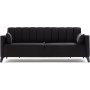 3-Sitzer-Schlafsofa - Schwarz