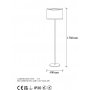 Way Stehlampe 11613 - Schwarz/Weiß