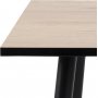 Wilma Esstisch 80 cm - Eiche/schwarz