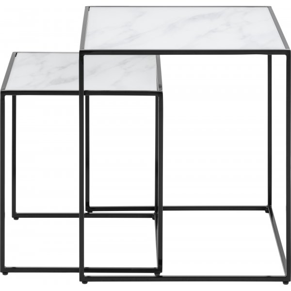 Bolton Wetttisch 35x35 | 45 x 45 cm - Weiß
