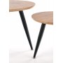 Runder Couchtisch Ø40/59 cm - Eiche/schwarz