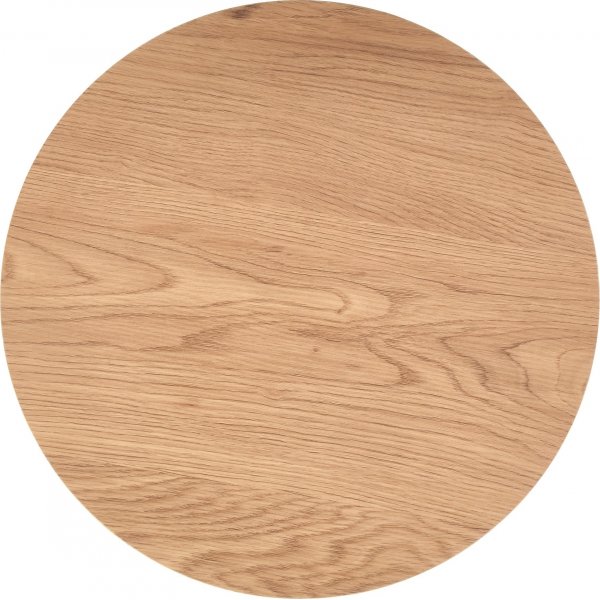 Runder Couchtisch Ø40/59 cm - Eiche/schwarz