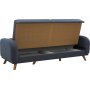 Kronos 3-Sitzer-Schlafsofa Dunkelblau