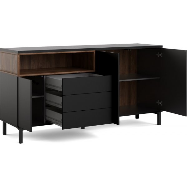 Roomer Sideboard - Schwarz/Walnuss