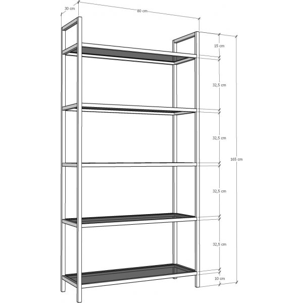 Komma-Bücherregal - Gold