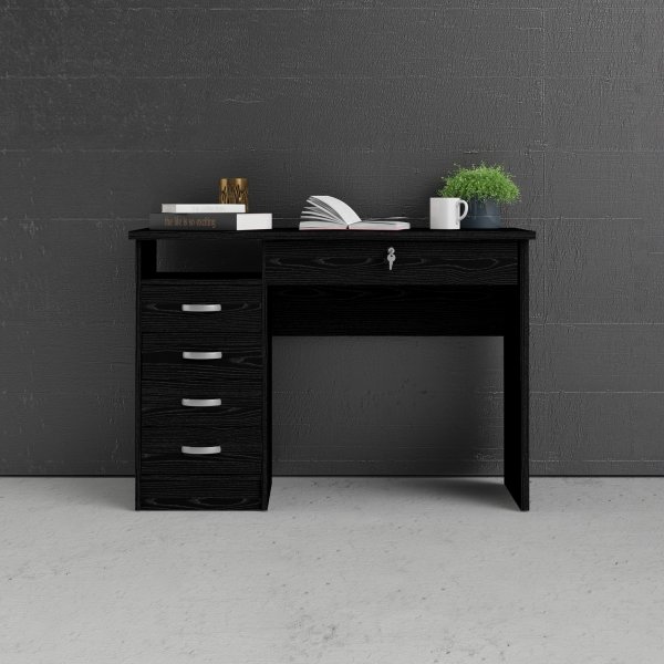 Function Plus Schreibtisch mit 4 Schubladen 109,3 x 48,5 cm - Black Box