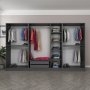 Cikani Kleiderschrank 315x52x210 cm, Variante A - Anthrazit