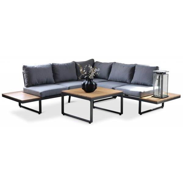 Outdoor-Ecksofa mit Tisch + Textilreinigung für Möbel