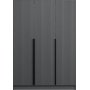 Cikani Kleiderschrank 135x52x210 cm - Anthrazit