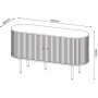Slide Sideboard 150 cm - Braun lackierte Eiche
