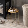 Vela 4 Beistelltische - Gold/Beige