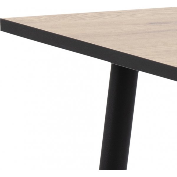 Wilma Esstisch 80 cm - Eiche/schwarz