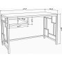 Kennesaw Schreibtisch 120 x 60 cm - Schwarz/Anthrazit