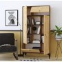 Schrank Pera - Eiche Saphir/schwarz