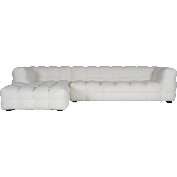 Diwansofa Bouclè cremeweiß 322 cm
