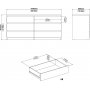 Naia Kommode mit 6 Schubladen - Beton/Weiß