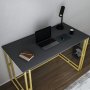 Kane Schreibtisch 120 x 60 cm - Gold/Anthrazit